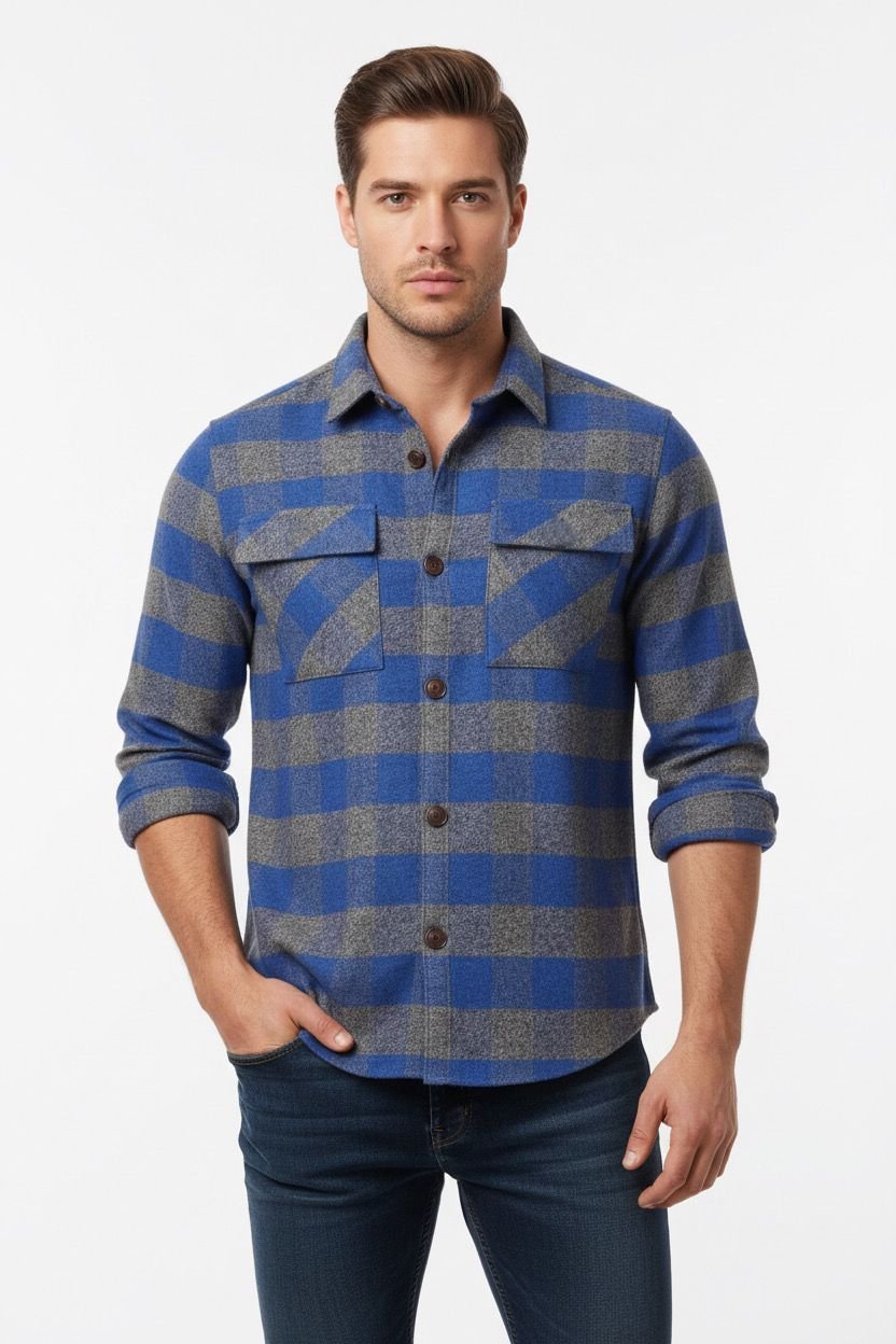 Jamidar Premium Shacket – Imported Flannel Fabric, Code: S29