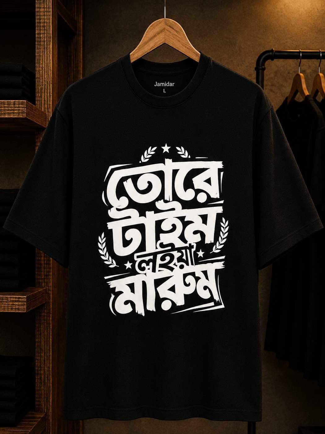 Tore time Loiya Marum – Bangla Typography T-Shirt